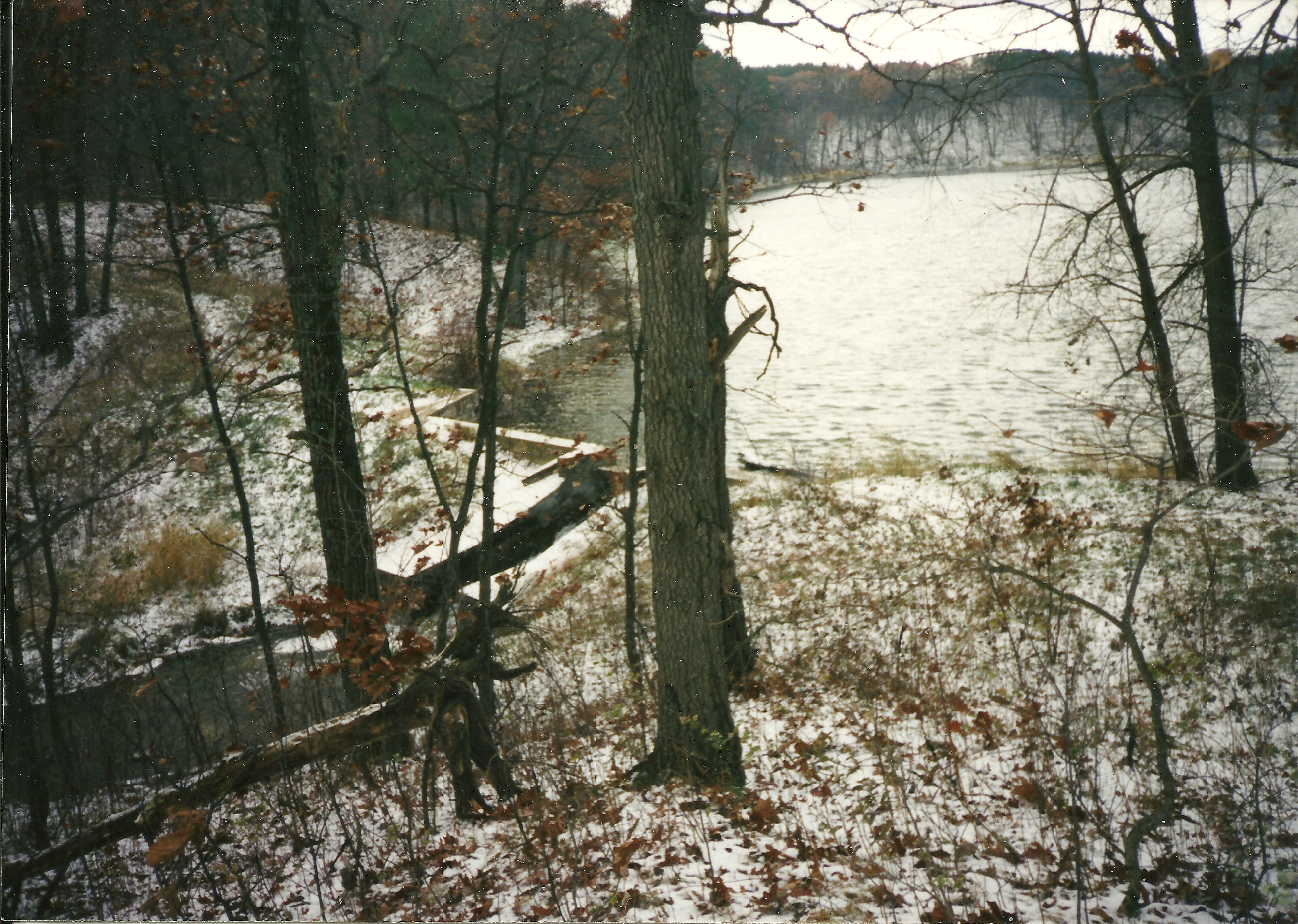 Fountain Lake and the beginning of Emmons Creek there at the dam.