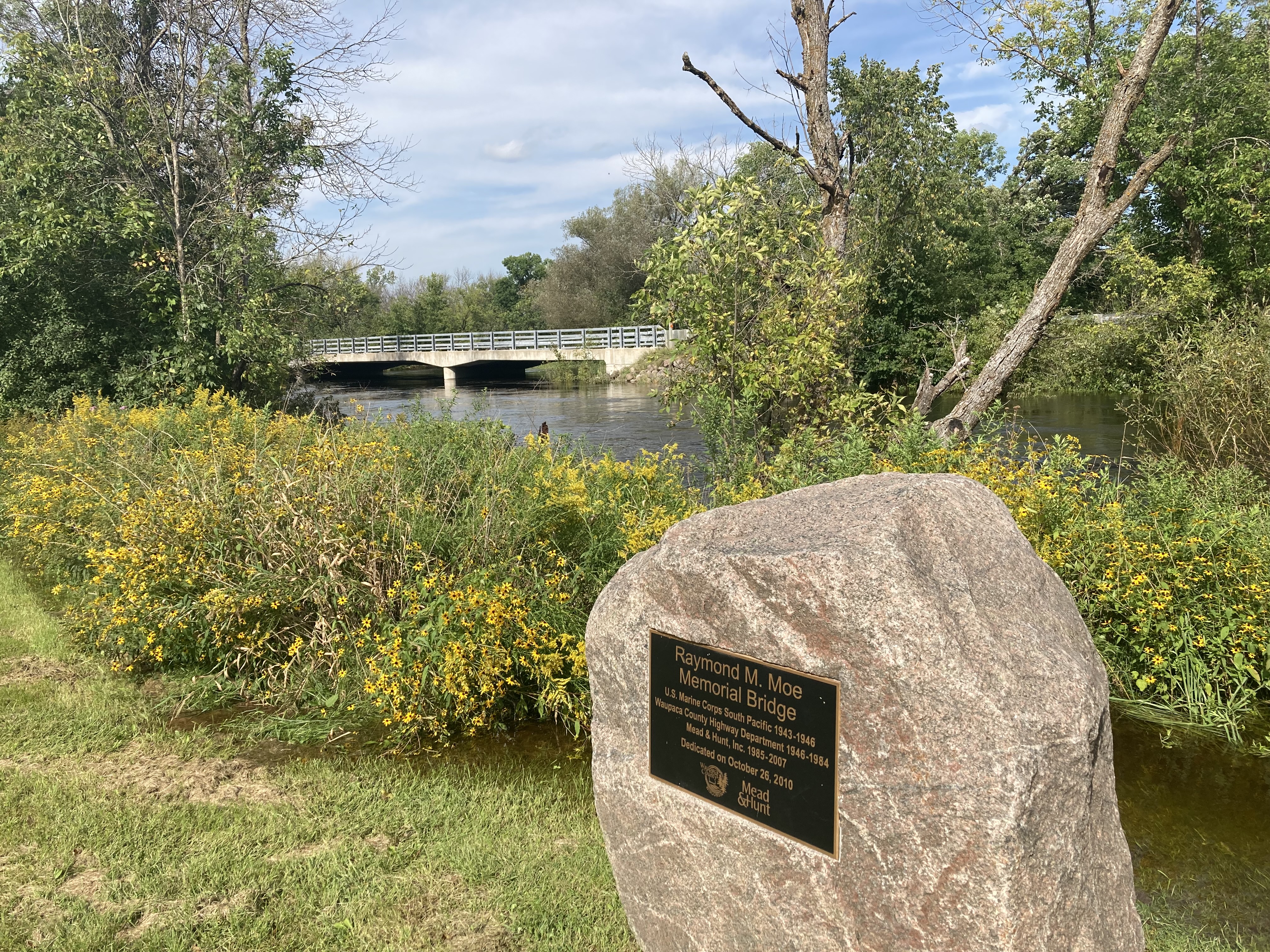 The Wauaca River off County HWY Q in Waupaca County between Hwy 54 and US HWY 10